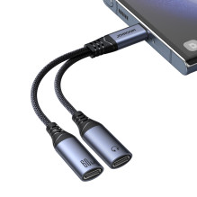 Joyroom SY-C03 USB-C to 2x USB-C 2in1 DAC adapter - black