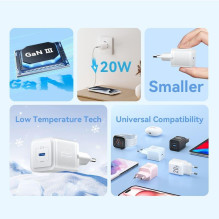 MOBILE CHARGER WALL 20W USB-C / 1P WHITE FEPW0-EU VENTION MOBILE CHARGER WALL 20W USB-C / 1P WHITE FEPW0-EU VENTION
