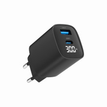 Įkroviklis USB 30W 2 PORT / TA-UC-PDQC30LCD-BK-01 GEMBIRD Įkroviklis USB 30W 2 PORT / TA-UC-PDQC30LCD-BK-01 GEMBIRD