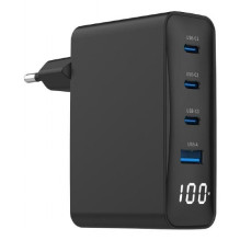 CHARGER USB 100W 4PORT GAN / TA-UC-PDQC100LCD-01-BK GEMBIRD