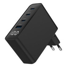 ĮKROVIKLIS USB 100W 4 PRIEVADŲ GAN / TA-UC-PDQC100LCD-01-BK GEMBIRD ĮKROVIKLIS USB 100W 4 PRIEVADŲ GAN / TA-UC-PDQC100LCD-01-BK GEMBIRD