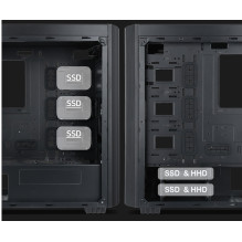 Gembird Fornax K500 ATX computer case, Midi Tower, Black