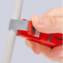 Knipex 16 20 16 SB kabelių nužievinimo įrankis, raudonas