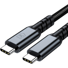 3mk Hyper Cable N-SERIES Thunderbolt 4 USB-C / USB-C 1m 48V / 5A 40Gb/s 240W 8K60Hz - juodas