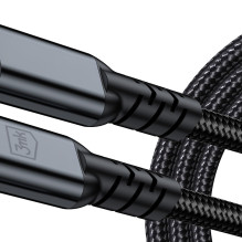 3mk Hyper Cable N-SERIES Thunderbolt 4 USB-C / USB-C 1m 48V / 5A 40Gb/s 240W 8K60Hz - juodas