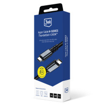 3mk Hyper Cable N-SERIES Thunderbolt 4 USB-C / USB-C 1m 48V / 5A 40Gb / s 240W 8K60Hz - black