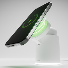 SBS 2-in-1 Wireless Magnetic Charging Station - White