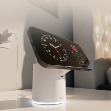 SBS 2-in-1 Wireless Magnetic Charging Station - White