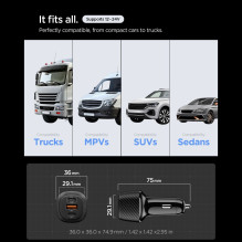 Spigen Essential EV1133 3-port car charger - black