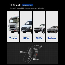 „Spigen EV603BT“ 60 W automobilinis įkroviklis – juodas