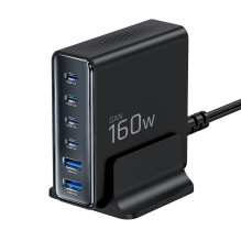 Tech-Protect DC160W-GAN 6-Port 160W Wall Charger - Black