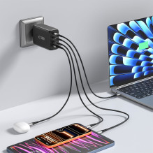 Tech-Protect NC240W-GaN 4-Port 240W Wall Charger - Black