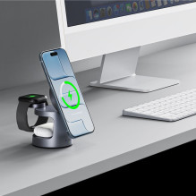 Tech-Protect QI2.2-25W-A48 3in1 Magnetic Wireless Charger - Navy Blue