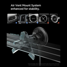 „Spigen EV15MAQ Essential Qi2 MagSafe“ automobilio laikiklis oro išleidimo angai - juodas