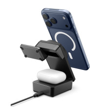 Spigen Essential Qi2.2 25W 3in1 MagSafe Magnetic Wireless Charger - Black