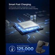 Spigen Essential Qi2.2 25W 3in1 MagSafe Magnetic Wireless Charger - Black