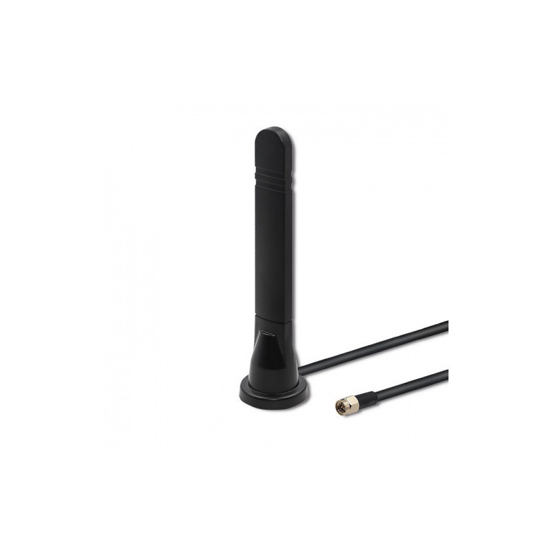 4G LTE antenna with magnetic base, 5 dBi, Omnidirectional, Indoor, 600-2700 MHz, SMA, 3m