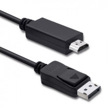 Qoltec DisplayPort v1.2 male, HDMI male, 5K, 1m