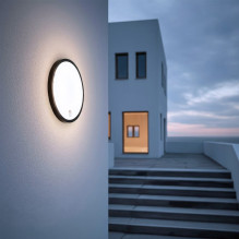 Maclean LED lamp with motion sensor, PIR sensor, black, 10W, IP65, 1000lm, neutral color, MCE525 B