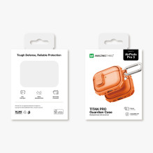 AmazingThing Titan Pro Mag Case Clear for AirPods Pro 3 - Orange