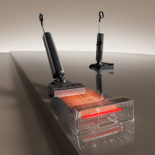 UWANT D600 vertikalus dulkių siurblys su šlapio ir sauso valymo funkcija - juodas