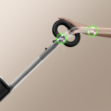 UWANT D600 upright vacuum cleaner with wet and dry mopping function - black