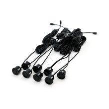 Zestaw czujników parkowania cofania Buzzer 8 sensorów czarne AMIO-01575