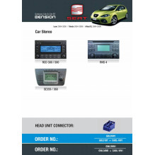 Cyfrowa zmieniarka Dension Bluetooth,USB,iPod,iPhone,AUX - Seat,Skoda,VW 12 pin