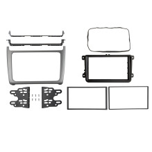 Radio frame 7 inches VW Polo 04 / 2014-07 / 2017 silver