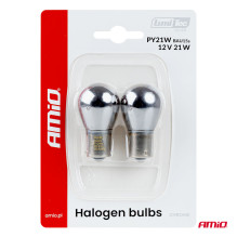Halogen bulbs PY21W 12V21W BAU15S LumiTec chrome orange 2 pcs.AMIO-04629