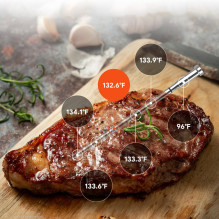 Meatmeet S Pro Kitchen Thermometer with Bluetooth / WiFi App for Grill, Oven, Smoker - Gray