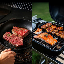 „Meatmeet S Pro“ virtuvės termometras su „Bluetooth“ / „WiFi“ programėle kepsninei, orkaitei, rūkyklai – pilkas