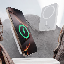 „Dudao K26“ išorinė baterija, 10000mAh, 20W, USB-A / USB-C / MagSafe, balta