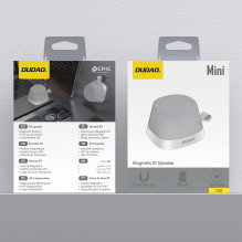 „Dudao Y20“ belaidė kolonėlė su magnetiniu laikikliu „Bluetooth 5.3“ – sidabrinė