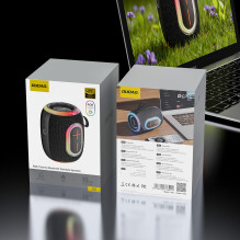 „Dudao Y22“ belaidė kolonėlė su RGB foniniu apšvietimu, „Bluetooth 5.3“ – juoda