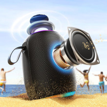 „Dudao Y22“ belaidė kolonėlė su RGB foniniu apšvietimu, „Bluetooth 5.3“ – juoda