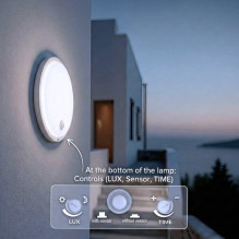 Maclean LED lamp with motion sensor, PIR sensor, white, 10W, IP65, 1000lm, neutral color, MCE525 W