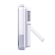 GreenBlue wireless weather station, temperature + humidity IN / OUT, clock + alarm + date, °C / °F selectable, range up 