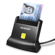 KORTELIŲ SKAITYTUVO STOVAS IŠMANIOSIOS KORTELĖS / ID / USB2.0 1.3M CRE-SM4N AXAGON