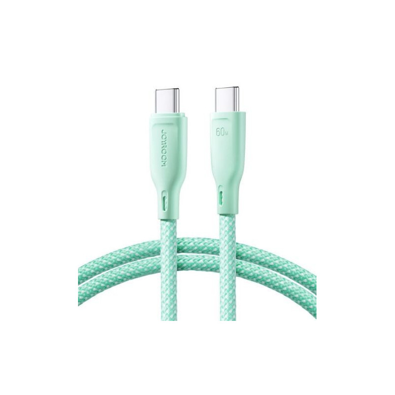 USB cable JOYROOM (S-A34) "USB-C (Type-C) to USB-C (Type-C)" (60W 1m) green