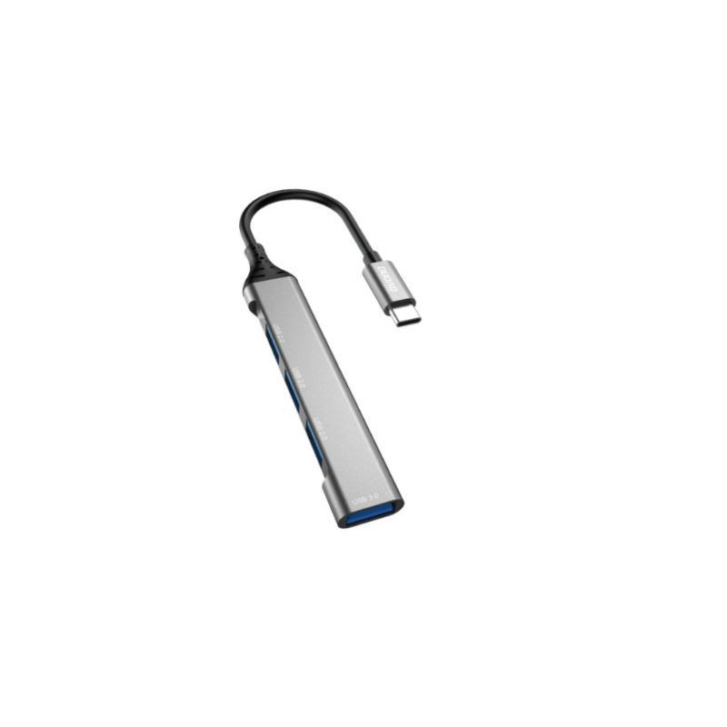 USB-C šakotuvas Dudao (A16T) (1xUSB 3.0 3xUSB 2.0) juodas