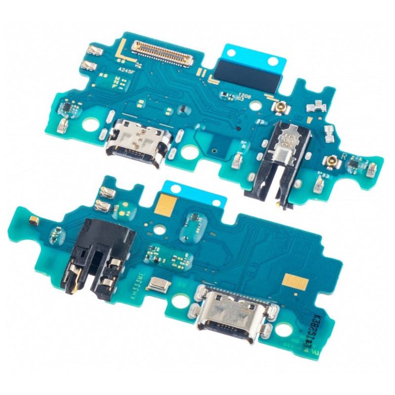 Lanksčioji jungtis Samsung A245 A24 4G su įkrovimo kontaktu, mikrofonu, ausinių lizdu originali (service pack)