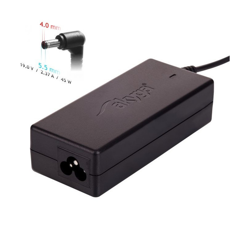 Nešiojamojo kompiuterio pakrovėjas Akyga AK-ND-54 (19V / 2.37A 45W 4.0 x 1.35mm) ASUS 1.2m