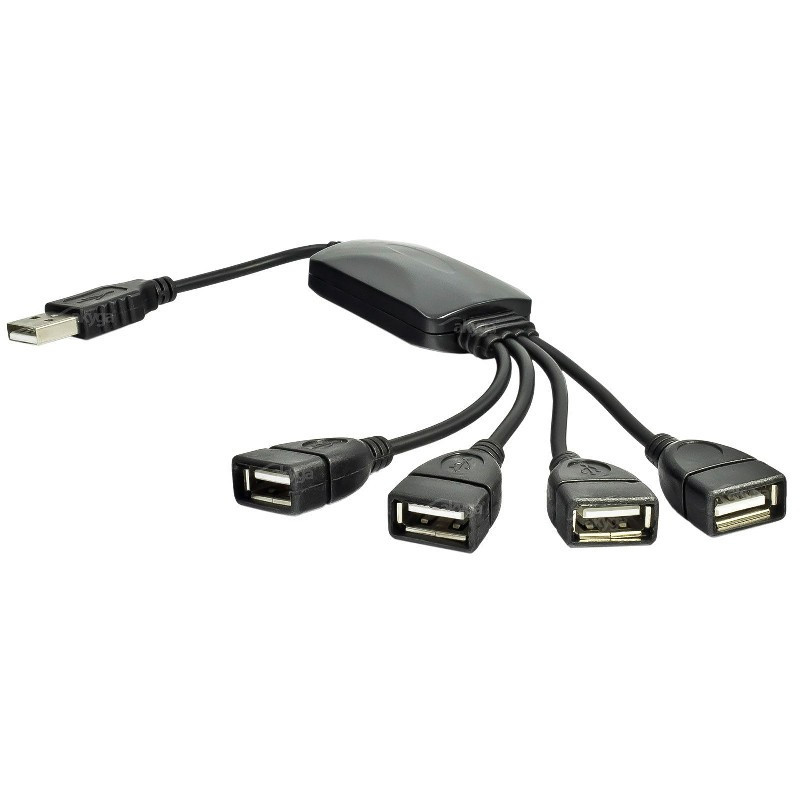USB šakotuvas Akyga AK-AD-13 (4xUSB 2.0) juodas