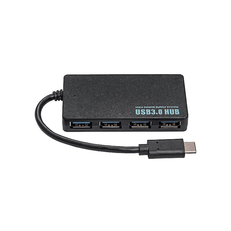 USB-C šakotuvas Akyga AK-AD-52 (4xUSB) juodas