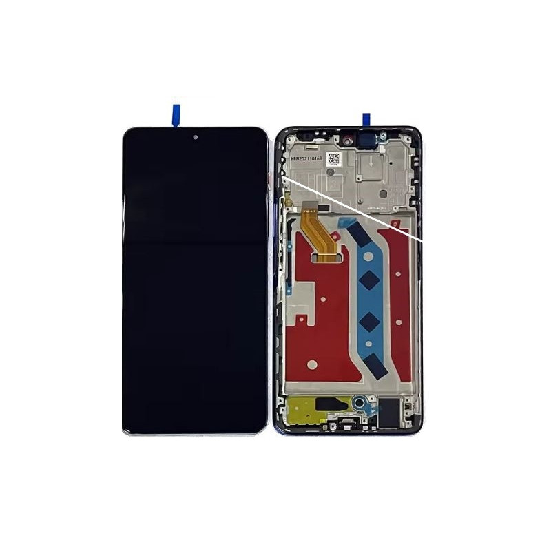 Ekranas Huawei Honor Magic4 Lite 5G / Honor X9 5G / X30 5G su lietimui jautriu stikliuku ir rėmeliu Black ORG