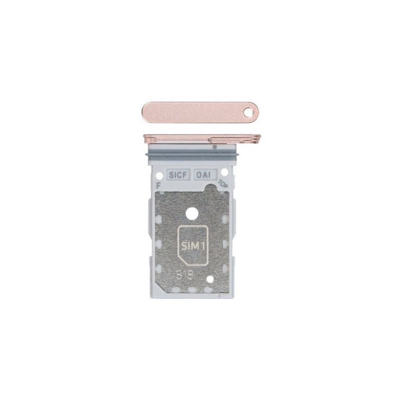 SIM card holder Samsung S931 S25 / S936 S25 Plus Dual Pink Gold original (service pack)