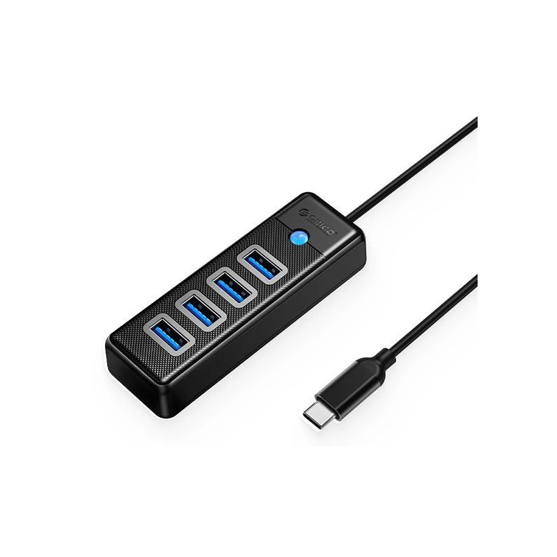 USB-C šakotuvas Orico (PW4U-C3) (4xUSB) juodas