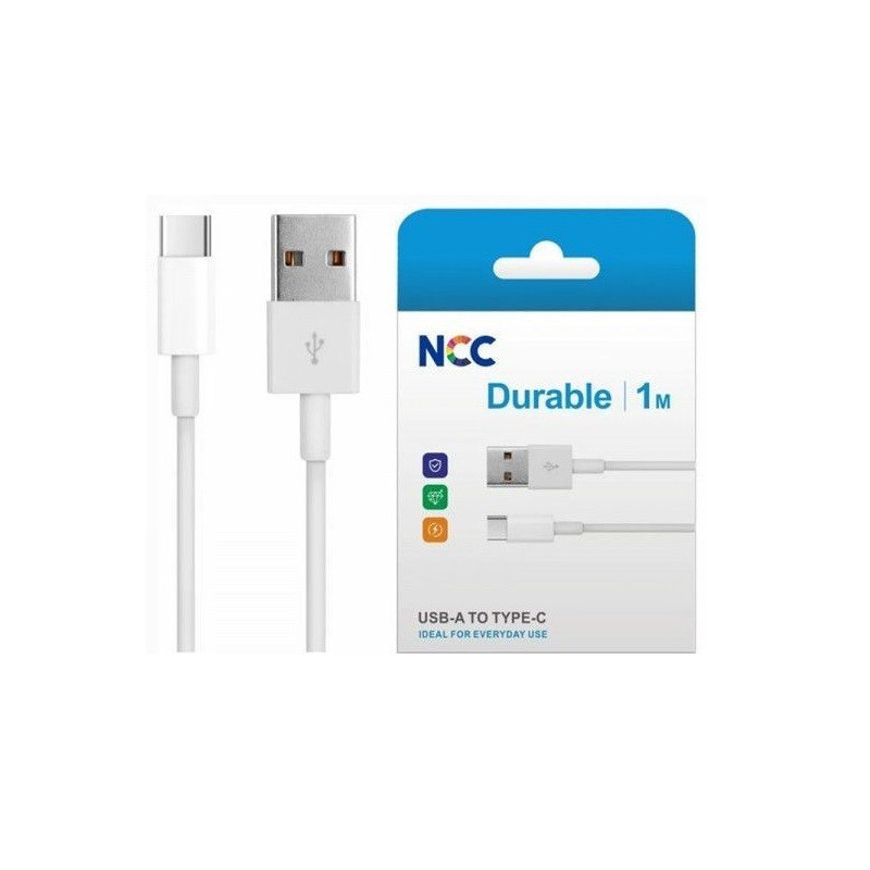 USB kabelis NCC "USB-C" 1m baltas