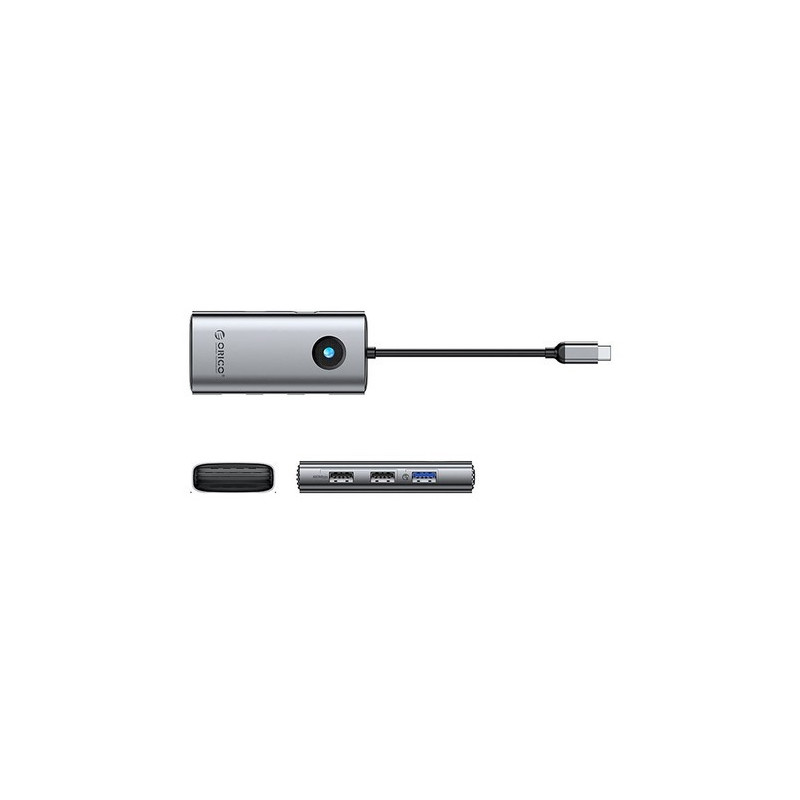 USB-C šakotuvas Orico (PW11-5P) (1xUSB-C, 3xUSB, HDMI)